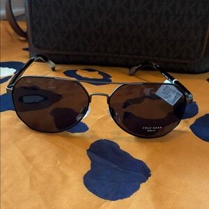 Cole Haan Dark Lens Aviator Sunglasses